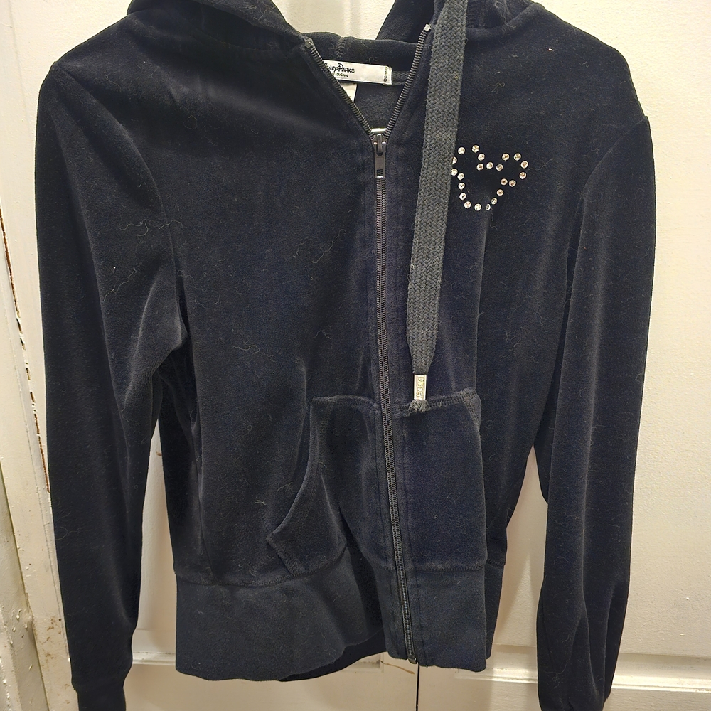 Disney Black Hoodie with Silver Accents